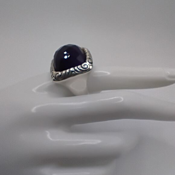 ATI Amethyst Statement Ring in Sterling Silver size 10 - Picture 3 of 7